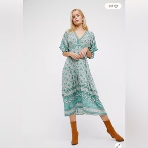 RARE Spell Kombi Folk Dress~Sage~Size XS